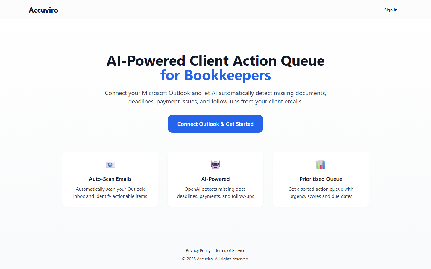 Accuvira AI workflow dashboard preview