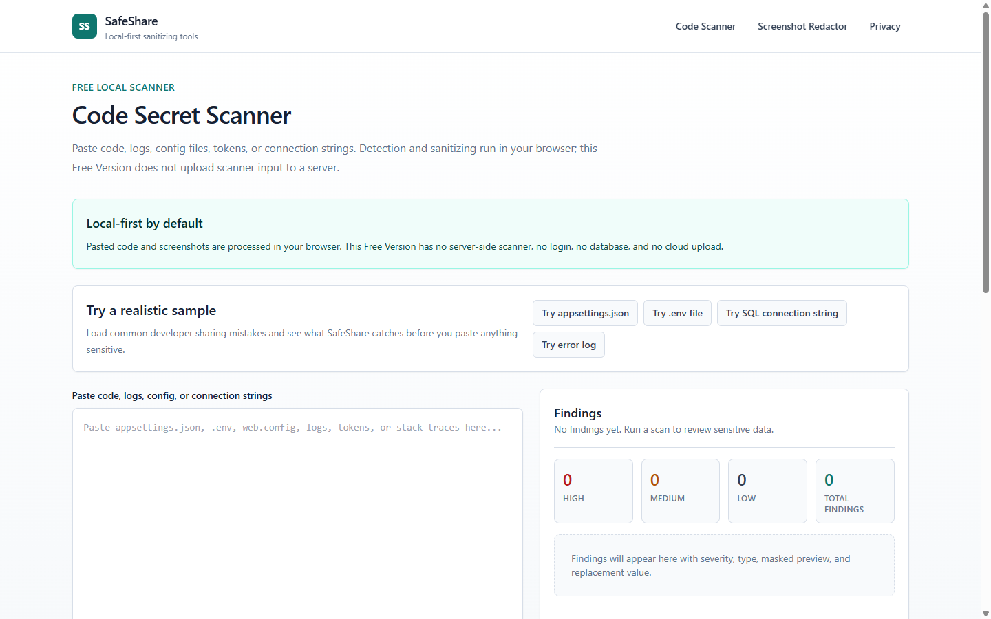 Code Secret Scanner preview